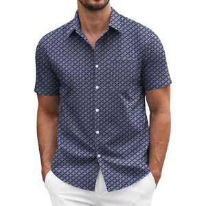 image:imageCOOFANDY Mens Short Sleeve Casual Button Down Shirt Business Untucked Dress Shirts with PocketNavy Bluesquare