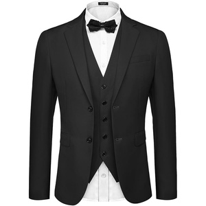 image:imageCOOFANDY Mens Suit Jacket and Vest Set Slim Fit 2 Pieces Suits Two Button Blazer Jacket Formal Business Dress Vest