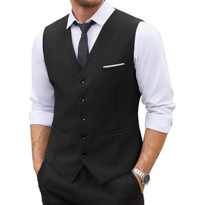 image:imageCOOFANDY Mens Suit Vest Slim Fit Business Formal Waistcoat Casual Dress VestAblack