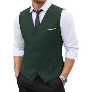 image:imageCOOFANDY Mens Suit Vest Slim Fit Business Formal Waistcoat Casual Dress VestGreen