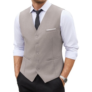 image:imageCOOFANDY Mens Suit Vest Slim Fit Business Formal Waistcoat Casual Dress VestMoon Grey