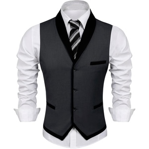 image:imageCOOFANDY Mens Suit Vest Slim Fit Formal Business Dress Vest Casual Wedding WaistcoatDark Grayblack