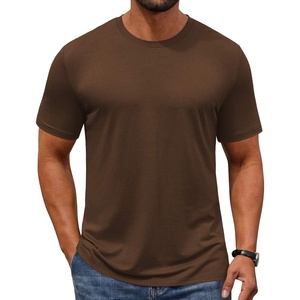 image:imageCOOFANDY Mens TShirts Short Sleeve Crew Neck T Shirts Casual Classic Basic Tee ShirtsBrown