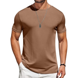 image:imageCOOFANDY Mens TShirts Short Sleeve Plain Tshirts Casual Crew Neck Basic T Shirt Soft Cooling Fitted Stretch Tee ShirtsBrown