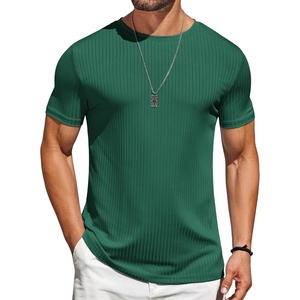 image:imageCOOFANDY Mens TShirts Short Sleeve Plain Tshirts Casual Crew Neck Basic T Shirt Soft Cooling Fitted Stretch Tee ShirtsGreen