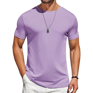 image:imageCOOFANDY Mens TShirts Short Sleeve Plain Tshirts Casual Crew Neck Basic T Shirt Soft Cooling Fitted Stretch Tee ShirtsLight Purple