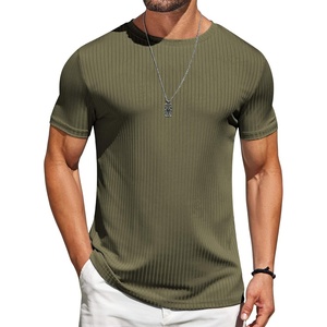 image:imageCOOFANDY Mens TShirts Short Sleeve Plain Tshirts Casual Crew Neck Basic T Shirt Soft Cooling Fitted Stretch Tee ShirtsOlive Green