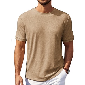 image:imageCOOFANDY Mens TShirts Summer Crew Neck Casual T Shirts Plain Short Sleeve Shirts Basic TeesB Light Khaki