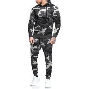 image:imageCOOFANDY Mens Tracksuit 2 Piece Hooded Athletic Sweatsuits Casual Running Jogging Sport Suit SetsGrey Camo