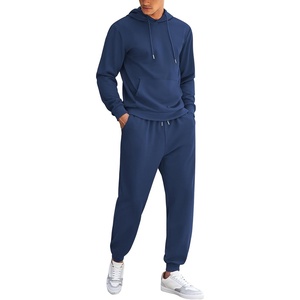 image:imageCOOFANDY Mens Tracksuit 2 Piece Hoodie Athletic Sweatsuits Casual Jogging Suit SetsDark Blue