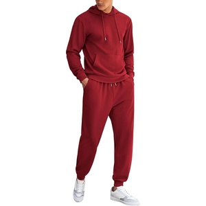 image:imageCOOFANDY Mens Tracksuit 2 Piece Hoodie Athletic Sweatsuits Casual Jogging Suit SetsWine Red
