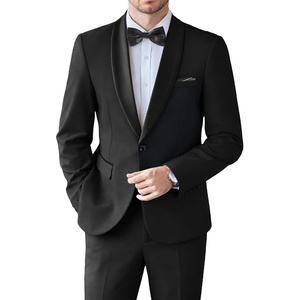 image:imageCOOFANDY Mens Tuxedo Suit Set Slim Fit 2 Piece Dress Suit Shawl Lapel Tuxedo Jacket Pants for Wedding Dinner Prom PartyBlack