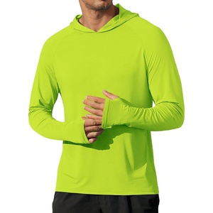 image:imageCOOFANDY Mens UPF 50 Hoodie Shirts Long Sleeve Rash Guard Sun Protection Fishing Shirts Lightweight Quick Dry HoodiesFluorescent Green
