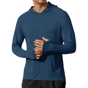 image:imageCOOFANDY Mens UPF 50 Hoodie Shirts Long Sleeve Rash Guard Sun Protection Fishing Shirts Lightweight Quick Dry HoodiesNavy Blue