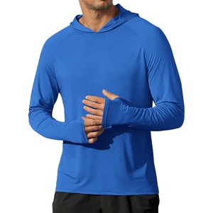 image:imageCOOFANDY Mens UPF 50 Hoodie Shirts Long Sleeve Rash Guard Sun Protection Fishing Shirts Lightweight Quick Dry HoodiesRoyal Blue