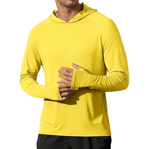 image:imageCOOFANDY Mens UPF 50 Hoodie Shirts Long Sleeve Rash Guard Sun Protection Fishing Shirts Lightweight Quick Dry HoodiesYellow