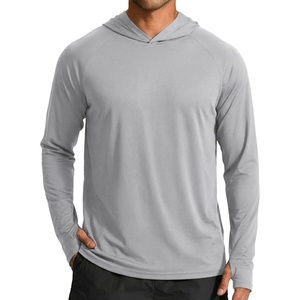 image:imageCOOFANDY Mens UPF 50 Sun Shirt Long Sleeve Fishing Shirt UV Protection Hoodie Summer Running Hiking Hooded Rash GuardLight Gray