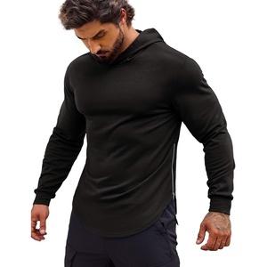 image:imageCOOFANDY Mens Workout Sweatshirts Long Sleeve Muscle Fit Athletic Gym Hoodies Pullover1 Black