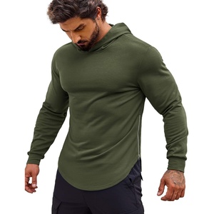 image:imageCOOFANDY Mens Workout Sweatshirts Long Sleeve Muscle Fit Athletic Gym Hoodies PulloverArmy Green 1