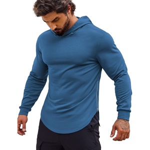 image:imageCOOFANDY Mens Workout Sweatshirts Long Sleeve Muscle Fit Athletic Gym Hoodies PulloverNavy