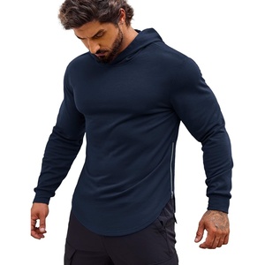 image:imageCOOFANDY Mens Workout Sweatshirts Long Sleeve Muscle Fit Athletic Gym Hoodies PulloverNavy Blue
