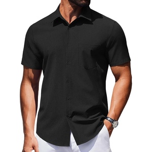 image:imageCOOFANDY Mens Wrinkle Free Shirts 2026 Short Sleeve Casual Button Down Summer Dress ShirtsBlack
