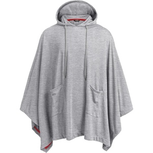 image:imageCOOFANDY Unisex Casual Hooded Poncho Cape Cloak Fashion Coat Hoodie Pullover with PocketGrey