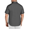 image:imageCOOFANDY Big amp Tall Shirts for Men Short Sleeve Button Down Casual Dress ShirtsDark Grey