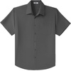 image:imageCOOFANDY Big amp Tall Shirts for Men Short Sleeve Button Down Casual Dress ShirtsDark Grey