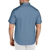 image:imageCOOFANDY Big amp Tall Shirts for Men Short Sleeve Button Down Casual Dress ShirtsGrey Blue