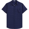image:imageCOOFANDY Big amp Tall Shirts for Men Short Sleeve Button Down Casual Dress ShirtsNavy  Anchor Pattern