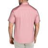 image:imageCOOFANDY Big amp Tall Shirts for Men Short Sleeve Button Down Casual Dress ShirtsPink