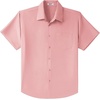image:imageCOOFANDY Big amp Tall Shirts for Men Short Sleeve Button Down Casual Dress ShirtsPink