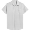 image:imageCOOFANDY Big amp Tall Shirts for Men Short Sleeve Button Down Casual Dress ShirtsWhite  Cross Pattern