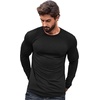 image:imageCOOFANDY Men 2 Pack Muscle Fitted T Shirt Gym Workout Athletic Long Sleeves TeeBlackDenim Blue