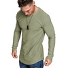 image:imageCOOFANDY Men 2 Pack Muscle Fitted T Shirt Gym Workout Athletic Long Sleeves TeeBlackLight Army Green