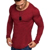 image:imageCOOFANDY Men 2 Pack Muscle Fitted T Shirt Gym Workout Athletic Long Sleeves TeeBlackWine Red