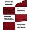 image:imageCOOFANDY Men 2 Pack Muscle Fitted T Shirt Gym Workout Athletic Long Sleeves TeeBlackWine Red