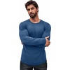 image:imageCOOFANDY Men 2 Pack Muscle Fitted T Shirt Gym Workout Athletic Long Sleeves TeeDenim Blue