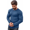 image:imageCOOFANDY Men 2 Pack Muscle Fitted T Shirt Gym Workout Athletic Long Sleeves TeeDenim Blue