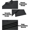 image:imageCOOFANDY Men Casual Henley Tee Shirt Short Sleeve Band Collar Summer Beach Textured TShirtBlack