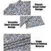 image:imageCOOFANDY Men Casual Henley Tee Shirt Short Sleeve Band Collar Summer Beach Textured TShirtDeep Blue Plam Leaf