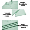 image:imageCOOFANDY Men Casual Henley Tee Shirt Short Sleeve Band Collar Summer Beach Textured TShirtIce Green