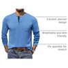image:imageCOOFANDY Men Long Sleeve Henley Shirs Casual Basic T Shirts Soild Button Tees with PocketsLight Blue