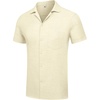 image:imageCOOFANDY Men Short Sleeve Button Down Shirts Summer Linen Textured Shirt Casual Beach Tops with PocketBeige
