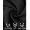 image:imageCOOFANDY Men Short Sleeve Button Down Shirts Summer Linen Textured Shirt Casual Beach Tops with PocketBlack