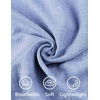 image:imageCOOFANDY Men Short Sleeve Button Down Shirts Summer Linen Textured Shirt Casual Beach Tops with PocketClear Blue
