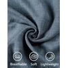 image:imageCOOFANDY Men Short Sleeve Button Down Shirts Summer Linen Textured Shirt Casual Beach Tops with PocketDark Blue