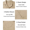 image:imageCOOFANDY Men Short Sleeve Button Down Shirts Summer Linen Textured Shirt Casual Beach Tops with PocketKhaki
