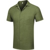 image:imageCOOFANDY Men Short Sleeve Button Down Shirts Summer Linen Textured Shirt Casual Beach Tops with PocketOlive Green